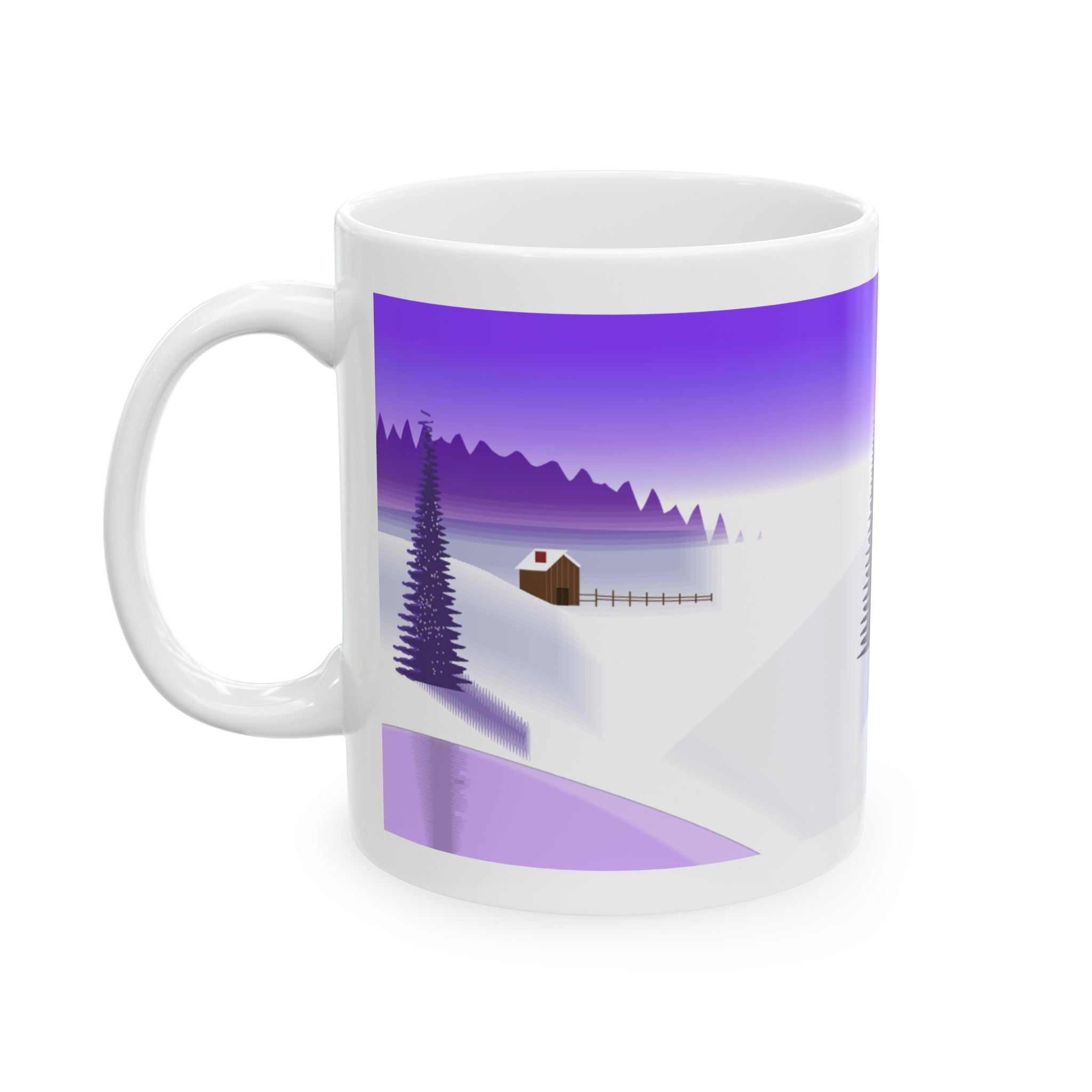 Ceramic Mug, (11oz, 15oz) -- Winter landscape