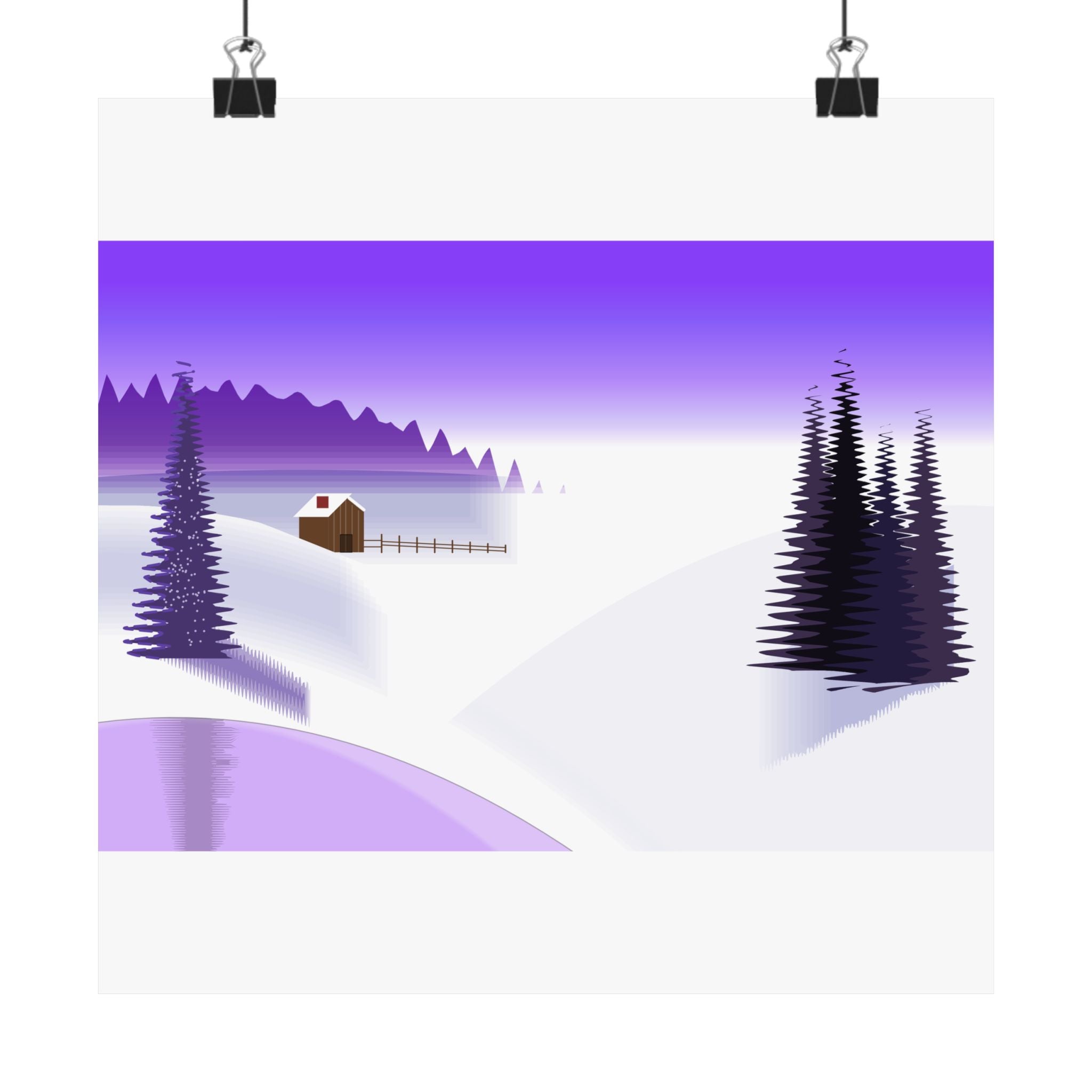 Winter landscape poster--no text
