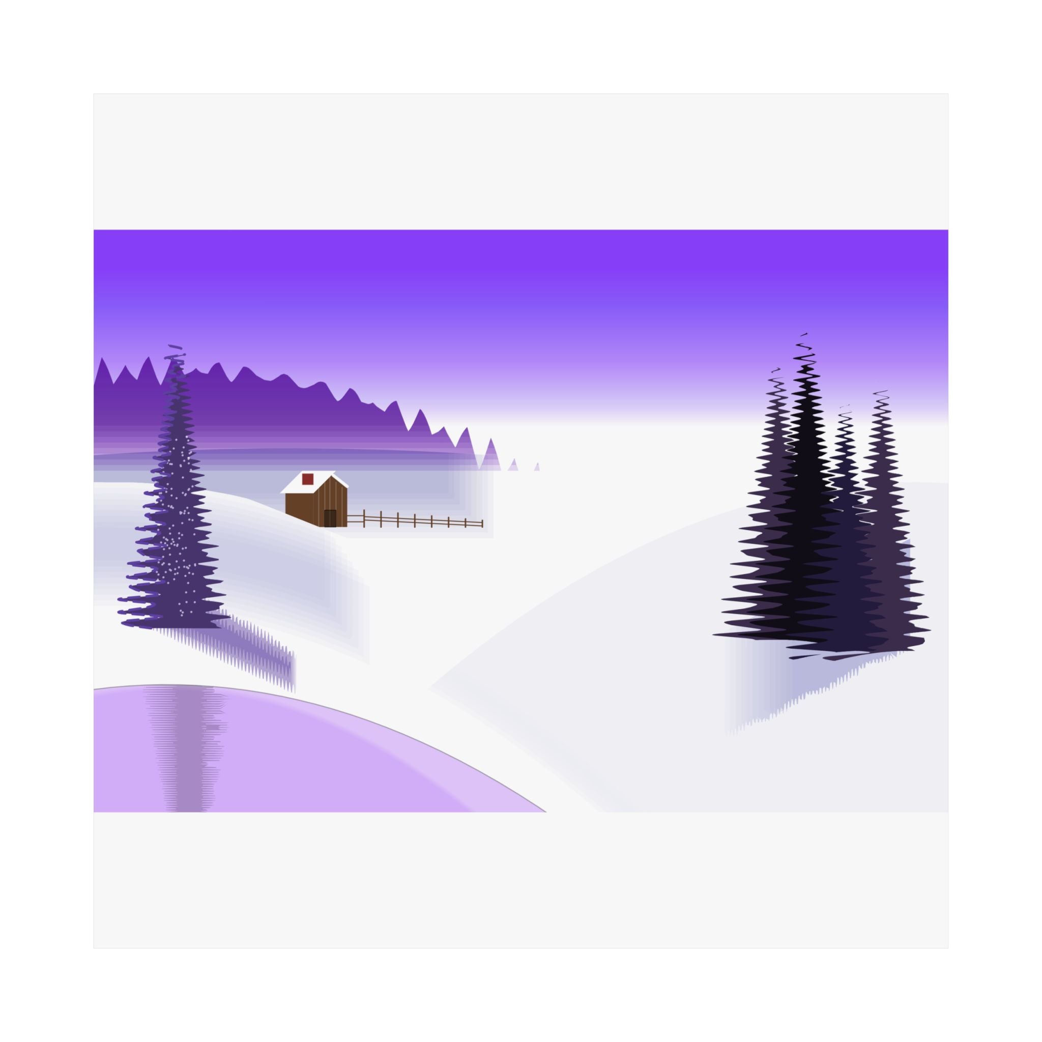 Winter landscape poster--no text