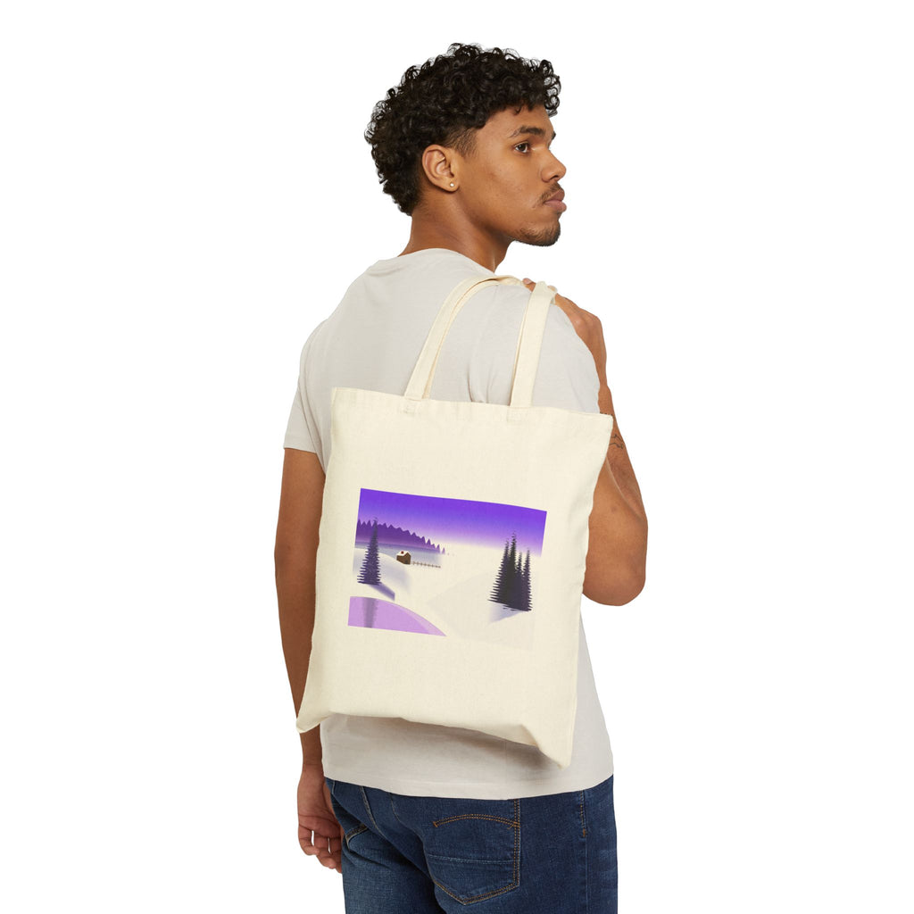 Winter landscape--Cotton Canvas Tote Bag